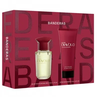 Antonio Banderas, Diavolo for Men, zestaw: woda toaletowa, spray, 50 ml + balsam po goleniu, 75 ml