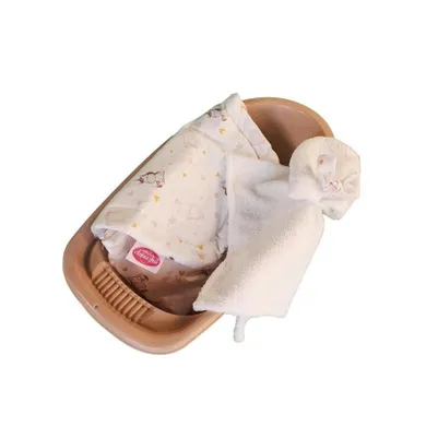 Antonio Juan, wanna z kocykiem i myjką dla lalki bobas, 42 cm