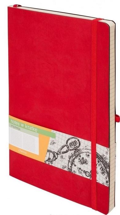 Antra, Impresja, notes A5, kratka, czerwony, 1 szt.