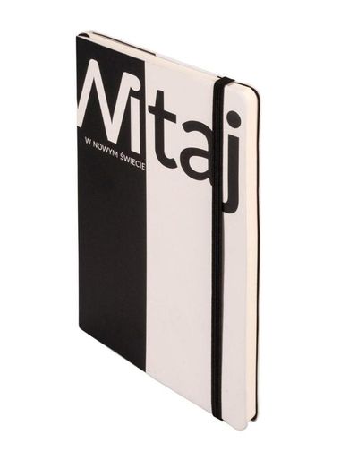 Antra, notes A5, kropki, Witaj, czarno-biały, 1 szt.