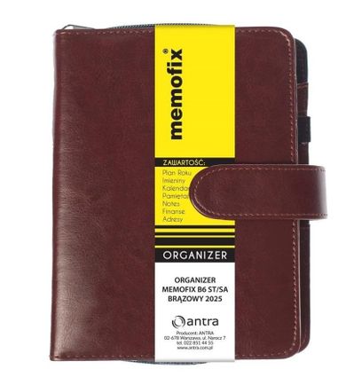 Antra, organizer memofix B6, brązowy