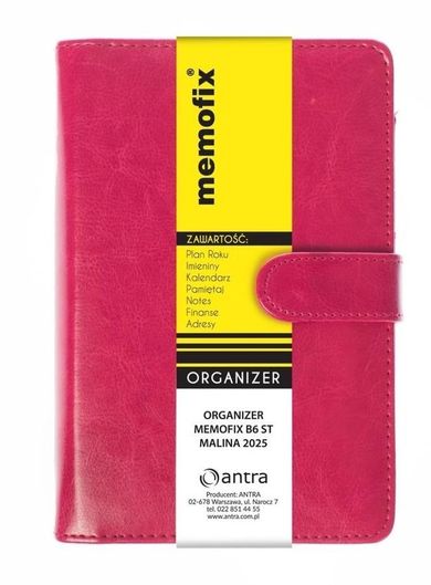 Antra, organizer memofix B6, malina