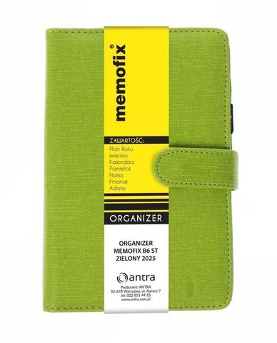 Antra, organizer memofix B6, zielony