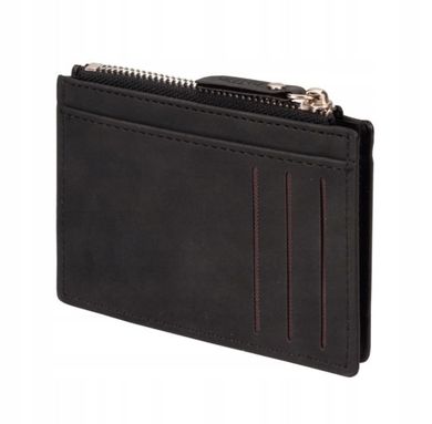 Antra, portfel na karty z suwakiem, czarny