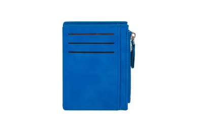 Antra, portfel na karty z suwakiem, kobaltowy
