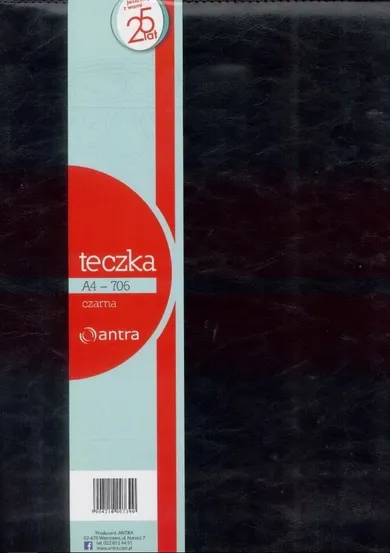 Antra, teczka A4, czarna, 1 szt.