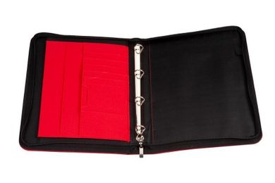 Antra, teczka na suwak A4, czerwona