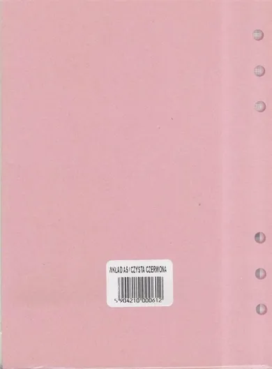 Antra, wkład do organizera A5, gładki, czerwony