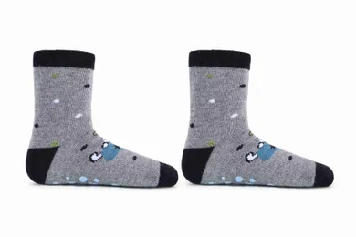 Antypoślizgowe skarpetki chłopięce, ciemnoszare, Be Snazzy