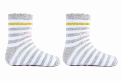 Antypoślizgowe skarpetki dziewczęce, szare, Be Snazzy