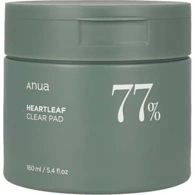 Anua, Heartleaf 77% Clear Pad, tonizujące płatki do twarzy, 160 ml