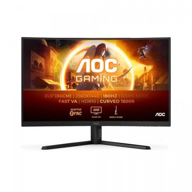 Aoc, monitor zakrzywiony, 31.5", CQ32G4VE, Fast VA, 180Hz, HDMIx2, DP