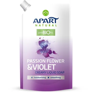 Apart Natural, Prebiotic Refill, kremowe mydło w płynie, Passion Flower & Violet, 400 ml