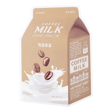 A'Pieu, Coffee Milk One-Pack, ujędrniająca maseczka w płachcie, Kawa, 20 g