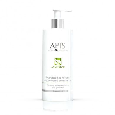 Apis, Acne-Stop Cleansing Antibacterial Lotion, oczyszczające mleczko antybakteryjne z zieloną herbatą, 500 ml