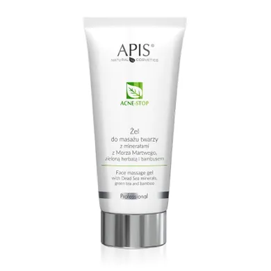 APIS, Acne-Stop, Face, Massage Gel, żel do masażu twarzy z minerałami z Morza Martwego zieloną herbatą i bambusem, 200 ml