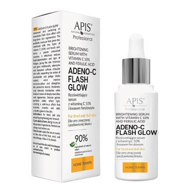 APIS, Adeno-C Flash Glow, rozświetlające serum do twarzy z witaminą C i kwasem ferulowym, 30 ml