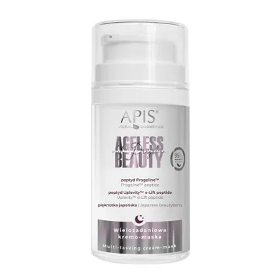 Apis, Ageless Beauty with Progeline, wielozadaniowa kremo-maska na noc z progeliną, 50 ml