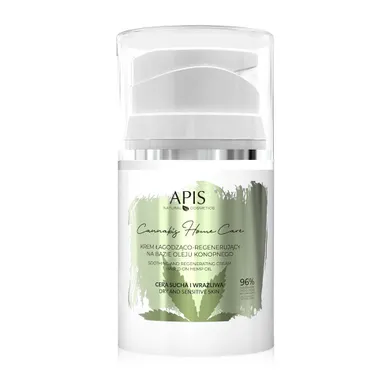 Apis, Cannabis Home Care, krem łagodząco - regenerujący na bazie oleju konopnego, 50 ml