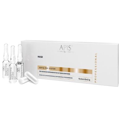 Apis, Depiq Pro System, maska do zaawansowanej depigmentacji przebarwień, 10-3 ml + 10-0.7g