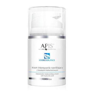 APIS, Hydro Balance, Intensively Moisturizing Cream, krem intensywnie nawilżający z kwasem hialuronowym, 50 ml