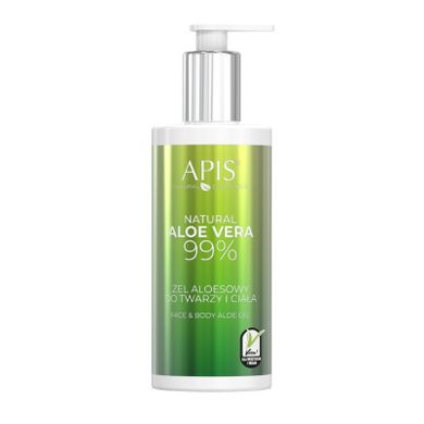 APIS, Natural Aloe Vera, 99% żel aloesowy do twarzy i ciała, 300 ml