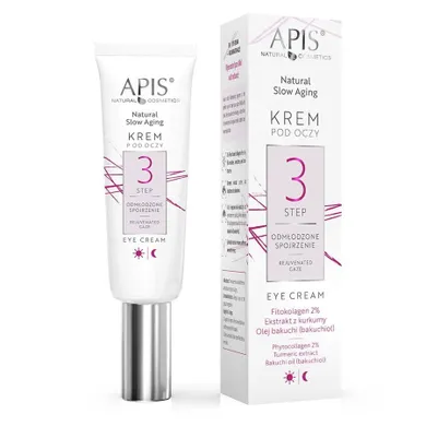 Apis, Natural Slow Aging, krem pod oczy step 3 odmłodzone spojrzenie, 15 ml