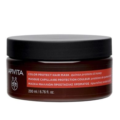 Apivita, Color Protect Hair Mask, maska chroniąca kolor włosów z proteinami quinoa i miodem, 200 ml