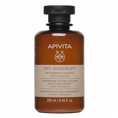 Apivita, Dry Dandruff Shampoo, szampon przeciwłupieżowy z selerem i propolisem, 250 ml