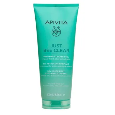 Apivita, Just Bee Clear Purifying Cleansing Gel, żel oczyszczający do cery tłustej i trądzikowej, 200 ml