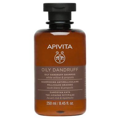 Apivita, Oily Dandruff Shampoo szampon przeciwłupieżowy do skóry przetłuszczającej się z białą wierzbą i propolisem, 250 ml