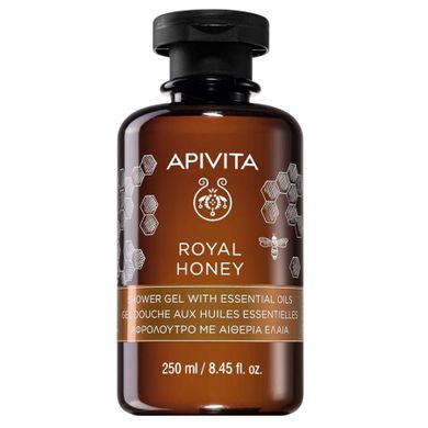 Apivita, Royal Honey Shower Gel, odżywczy żel pod prysznic z miodem tymiankowym i olejkami eterycznymi, 250 ml