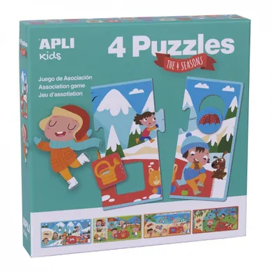 Apli Kids, Cztery pory roku, puzzle, 4 układanki