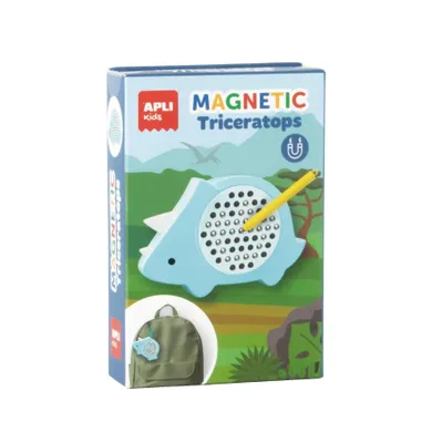 Apli Kids, Dinozaur Triceratops, mała magnetyczna tablica, zawieszka
