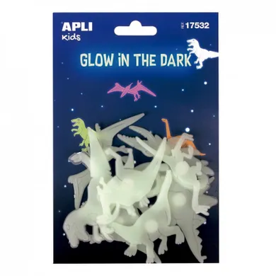 Apli Kids, Dinozaury, fluorescencyjne naklejki