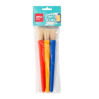 Apli Kids, duże pędzle z okrągłą końcówką, 3 szt.