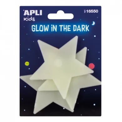 Apli Kids, fluorescencyjne naklejki, duże gwiazdki