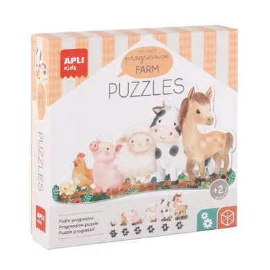 Apli Kids, My First, Farma, puzzle progresywne, 21 elementów