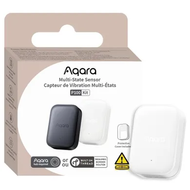 Aqara, Multi-State Sensor P100 Kit, wielofunkcyjny czujnik, Zigbee, Thread, biały