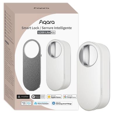Aqara, Smart Lock U200 Lite, inteligentny zamek do drzwi, biały, HomeKit, Thread, Bluetooth 5.1, NFC