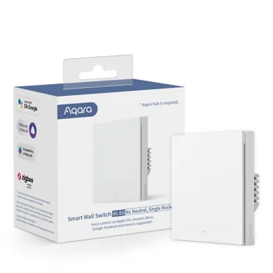 Aqara, Wall Single Switch H1, przełącznik, bez neutral, Zigbee 3.0, EU, WS-EUK01