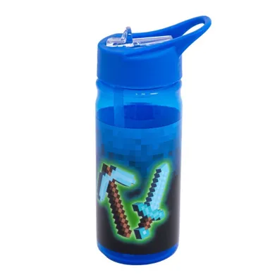 Aqua Pure, bidon z rurką, Blue Pixel, 450 ml