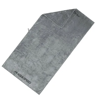 Aqua-Speed, Dry Soft, ręcznik kąpielowy z mikrofibry, szary, 50-100 cm