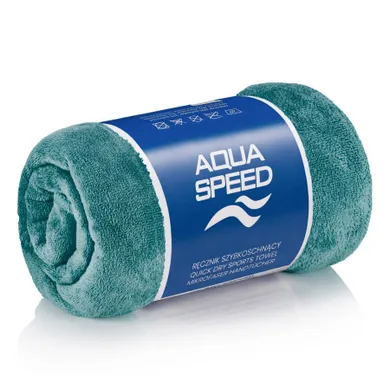Aqua Speed, Dry Soft, ręcznik kąpielowy z mikrofibry, turkusowy, 50-100 cm