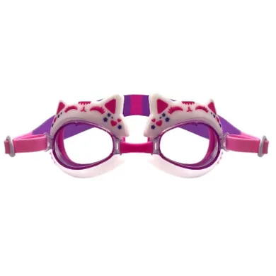 Aqua2ude, okulary do pływania dla dzieci, Kotek, różowy