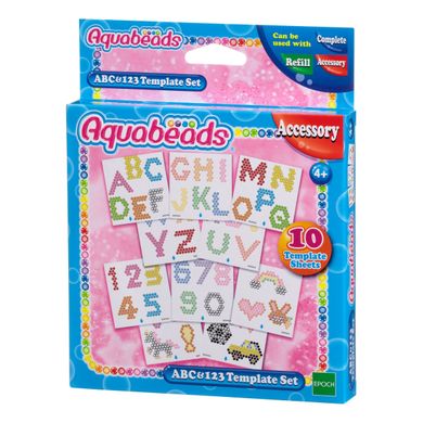 Aquabeads, ABC i 123, szablony do koralików wodnych