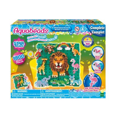 Aquabeads, Dzikie Safari, koraliki wodne, zestaw kreatywny, 1800 elementów, 31968