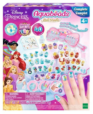 Aquabeads, Księżniczki Disneya, Nail Studio, stylizacja paznokci, zestaw kreatywny, 35006