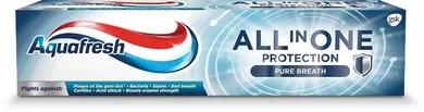 Aquafresh, All in One Protection Pure Breath, pasta do zębów z fluorkiem, 75 ml