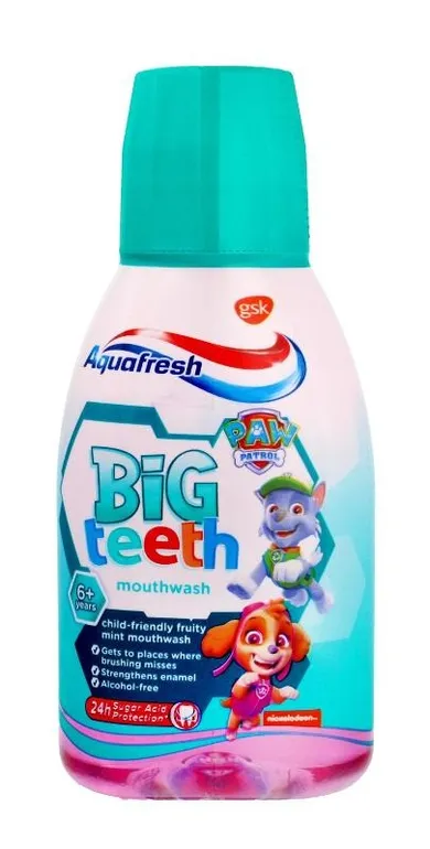Aquafresh, Big teeth, płyn do płukania dla dzieci, róż, 300 ml